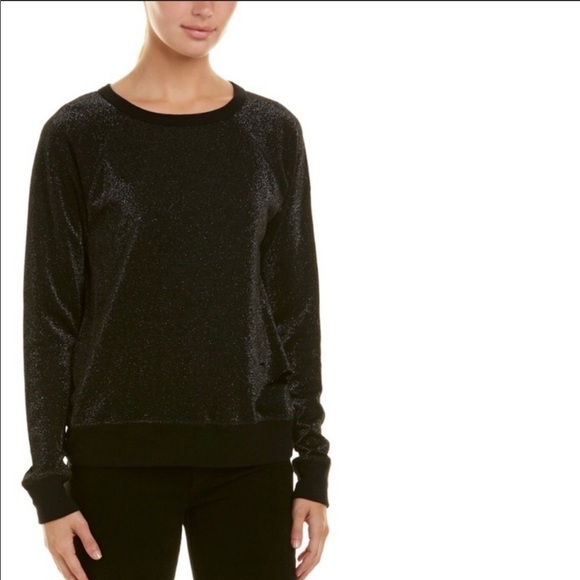 n:PHILANTHROPY Fuller Black Metallic Shimmer Sweatshirt Pullover Size Small - Picture 1 of 7
